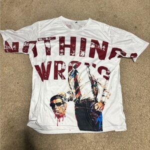 Graphic White and Red Men's T-Shirt